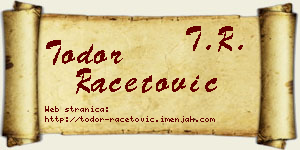 Todor Račetović vizit kartica